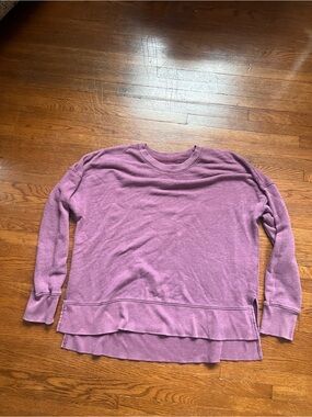 Time and tru large Mauve Layered Hem Pullover Sweatshirt